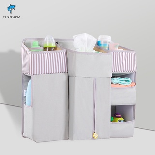 Cuna cuna cama bolsa de almacenamiento colgante bolsillo pañal pañal organizador de ropa para el hogar (8)