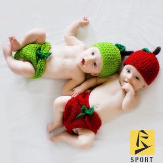 recién nacido fotografía accesorios trajes de punto sombrero con pantalones traje de ganchillo ropa de bebé