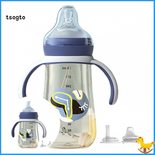 [Ts] Creative Straw Bottle Kids Drinking Sippy Bottle Large Capacity for Outing