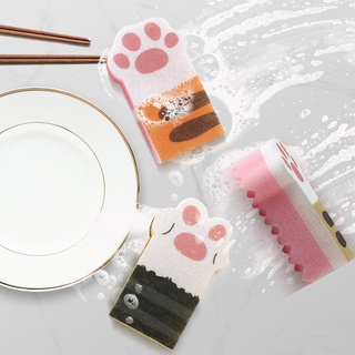 oupinhi 3 piezas de diseño de garras de gato sin arañazos/lavado de platos/esponja de limpieza de cocina