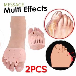 MESSAGE 2PCS Blanco/color Rectificador de dedos Reutilizable(S) Cuidado del pie Separador de haz Flexible adj. Vesícula pulgar Separador M. Protector. Alivio del dolor