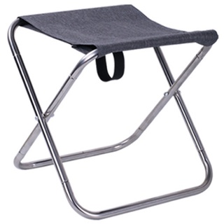 taburete plegable portátil de acero inoxidable taburete de pesca al aire libre silla de camping plegable metro mazza taburete, gris