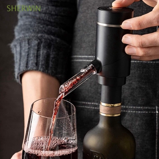 sherwin - dispensador de vino para el hogar, un toque, oxidador de vino, aireador de vino, pourer instantáneo, eléctrico inteligente, aireación rápida, automático, filtro de carga usb