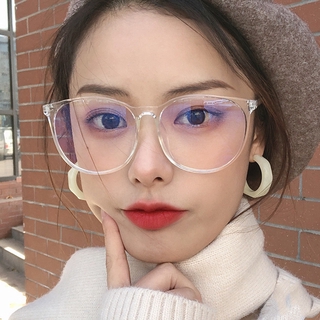 Las mujeres Anti-azul coreano de la moda transparente redondo Anti-radiación gafas/tendencia transparente jalea de Color caramelo óptico marco de resina Retro espectáculo accesorios sin bolsa (4)