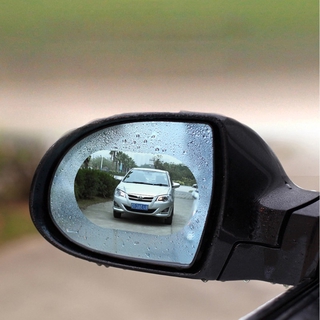 SHIV 2 piezas espejo retrovisor de coche protector antiniebla revestimiento espejo de coche ventana transparente película impermeable coche pegatina antiniebla película (5)