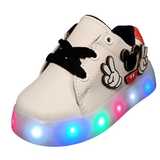 Tenis Luces Leds Mickey Mouse IVO