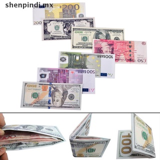 PINDI Chic Unisex hombres mujeres notas moneda patrón libra dólar Euro monedero carteras. (1)