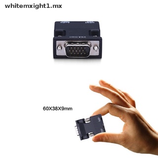 [whitemxight1 . mx] Convertidor HDMI Hembra A VGA Macho Con Adaptador De Audio Compatible Con Salida De Señal 1080P