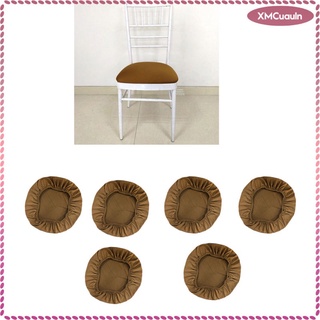[listo stock] 6 piezas por paquete de protectores redondos para silla, lavables, extraíbles, lavables, fundas para silla
