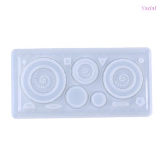 Yadal Crystal Epoxy Resin Mold Geometric Ruler Casting Silicone Mould DIY Crafts Making Tools