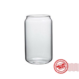 Creative Glass Mug Cola Can Shaped Glass Cold Drink Cup Resistant Glass Beverage Drink Cup Cafe A1U7