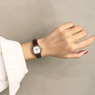 chic wind ins small square watch female Korean version of simple waterproof retro literary square vintage student couple watch