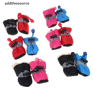 [addthesource] 4 calcetines de perro de invierno botas de perro calzado ropa de lluvia antideslizante antideslizante zapatos para mascotas bfdx
