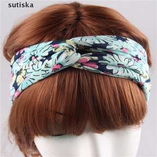 sutiska mujeres moda vintage diadema floral ancho elástico pelo banda accesorios para el cabello mx (3)