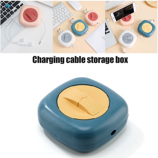 Cord Cable Winder Organizer Rotate to Store Retractable Tangle-Free Charging Cable Case for Wired Earphones USB Wires