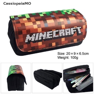 [CassiopeiaMO] Minecraft Estuche Para Lápices Niños Niñas Lona Doble Cremallera De Bolsa De Regalo Reino Unido Venta Caliente