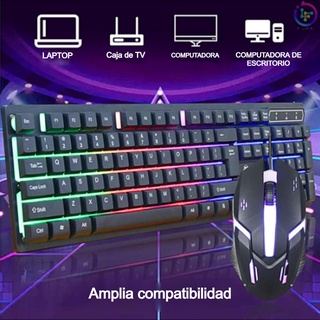 Kit Teclado Y Mouse Gamer Iluminación RGB Alámbrico (4)