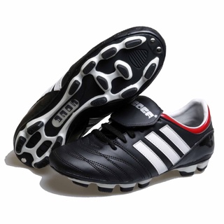 B-Soga Professional hombres zapatos de fútbol negro blanco cuero zapatos de fútbol