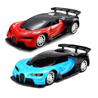Coche De Control Remoto 1 : 16 Bugatti Rojo Con Luz De Alta Velocidad Drift Racing Niños Juguete