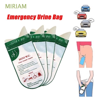 MIRIAM 4pcs orinal Unisex bolsa de orina desechable portátil Auto Interior de emergencia Camping práctico Pee Bag/Multicolor