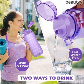 [en stock] botella de agua de gran capacidad de plástico taza espacial fitness deportes al aire libre taza de agua fitness deportes botella inspiradora a prueba de fugas nuevo
