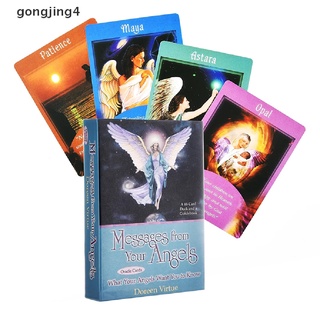 [gongjing4] mensajes de tus ángeles cartas de oráculo baraja misteriosa tarot juego de mesa mx12