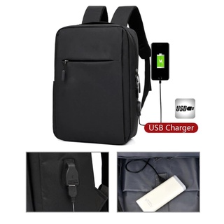 Mochila femenina Simple cargador Usb mochila hombres y mujeres ocio cómodo negocios bolsa de ordenador nuevo portátil mochila (2)
