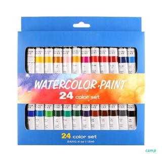 camp 12ml 24 colores profesional tubos de pintura dibujo pintura acuarela pigmentos set