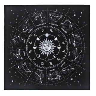 RG 1pc 49*49cm Flannel Tarot Tablecloth Star Divination 12 Constellations Astrology