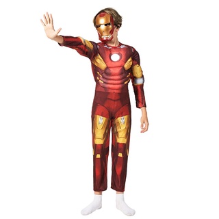 Hot Sale Boys Superhero The Avengers Iron Man Mark VII Funny Dress Up Halloween Carnival Party Cosplay Costume For Kids