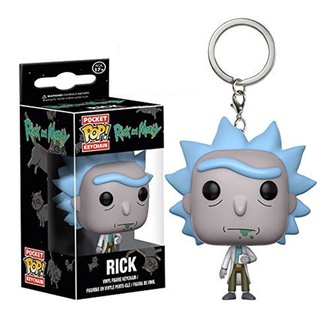 Funko Pop Anime Rick y Morty figuras juguetes divertido Rick Morty Pickle Rick Mr. Meeseeks muñecas llavero