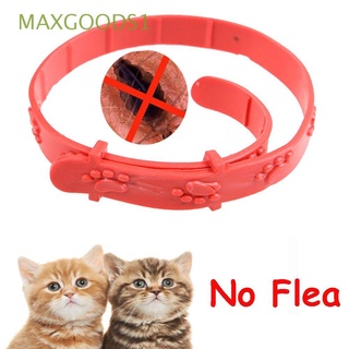 MAXGOODS1 Rojo PET collar Protección Remedio Correa para el cuello Herramienta de aseo Ajustable Cat kitten Hot Anti - pulgas garrapatas acaros Acari