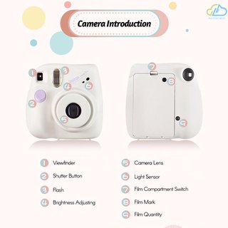[AUD] Fujifilm Instax Mini 7+ cámara instantánea Cam enfoque automático con correa de muñeca cumpleaños navidad año nuevo Festival regalo para niños niñas (3)