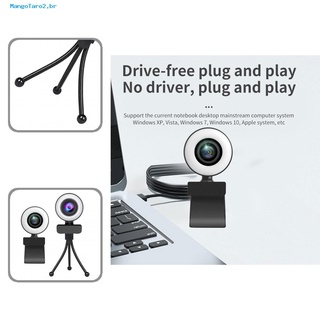 Mangotaro2.Br Plug Play Pc Webcam 1080p/2k cámara Web con anillo De relleno De Luz De aplicación ancha Para transmisión en Vivo