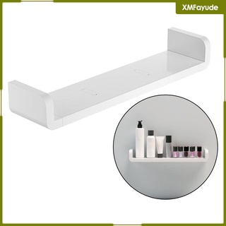 [xmfayude] estante flotante adhesivo estante de pared no perforación, u cuarto de baño organizador de pantalla de imagen repisa estante para decoración del hogar cocina (5)