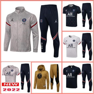 2022 new Paris Saint-Germain PSG Jordan sudaderas con capucha de fútbol chándal entrenamiento jogging traje Chamarra kit