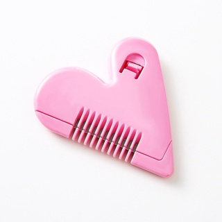 AUBREY mujeres recorte peines Mini peines herramientas de recorte de pelo depiladora en forma de corazón púbico removedor de pelo cepillos de pelo/Multicolor (7)