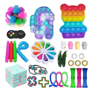 Fidget Toys Anti Stress Set Stretchy Strings Push Gift Pack Adults Children Squishy Sensory Antistress Relief Fige Toys