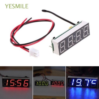 YESMILE Modificación Temporizador digital DIY LED display Auto Electric Clock Mini Motocicleta Voltimetro Watch Termómetro/Multicolor