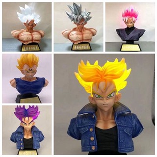✌☏✘Dragon Ball Z Ultra Instinct Super Saiyan Deus Super Vegeta Trunks Son Goku Zamasu Bust Estátua Figura Brinquedo