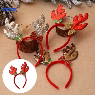 Wintergift mezcla de lana de navidad aro de pelo de los niños campanas arco nudo de navidad aro de pelo decoración para fiesta