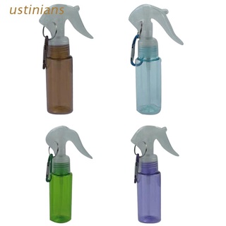 ustinians.mx Portable Plastic Spray Bottle Keychain Holder 60ml Empty Mist Spray Bottles for Cleaning Solutions Travel Size