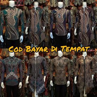 Los hombres de la mejor calidad moderna Slimfit Batik camisa pareja Tops Boutique Batik tamaño M L XL XXL