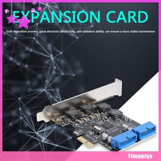 (Yimumiya) Adaptador frontal PCI-E a 19/20 pines tarjeta de expansión USB 3.0 PCI Express