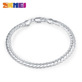 SKMEI - pulsera oficial para hombre, diseño de animales, plata, serpiente, pulsera H199