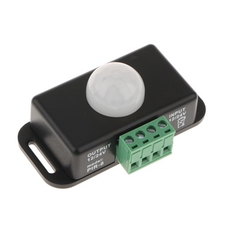 Compatible DC 12V~24V 8A automático LED PIR Sensor de movimiento interruptor de cuerpo humano infrarrojo activado interruptor de luz para bricolaje luz