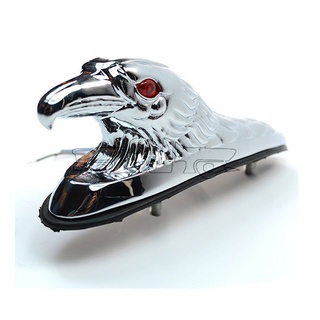 Nuevo cromo delantero Fender marco águila cabeza adorno estatua para motocicleta moto ATV coche capó precio más bajo (3)