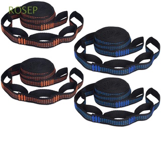 rosep 4 unids/set moda hamaca correa al aire libre reforzada cuerda de poliéster 5 anillos flexible swing alta carga camping