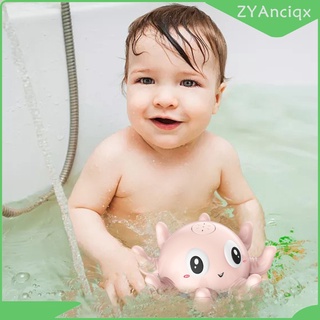 juguetes de baño para niño 1-3, diversión bañera piscina baño juguete, rociador de inducción squirter pulpo pulverizador de agua juguete para bebé (8)