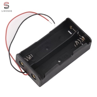Battery Storage Case For 2 Pcs 18650 Batteries Battery Holder With Wire Leads